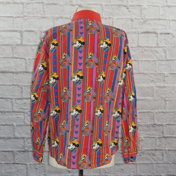 Vintage 80s Disney Mickey Mouse Western Shirt XL - Picture 2 of 12